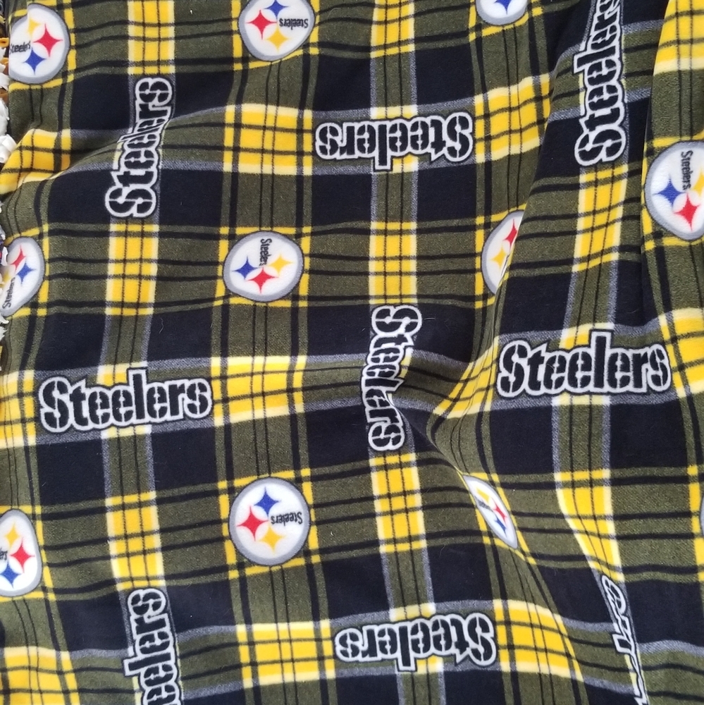 New Steelers blanket  approx 60 x 60. Super soft fringe all the way around
